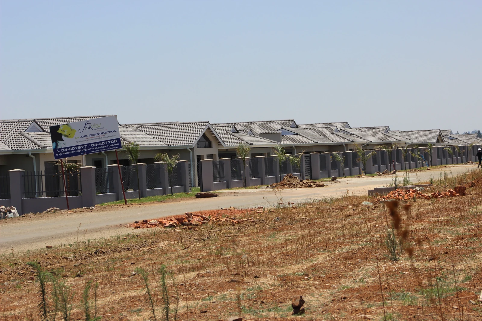 Civil infrastructure works at a Zimbabwean development